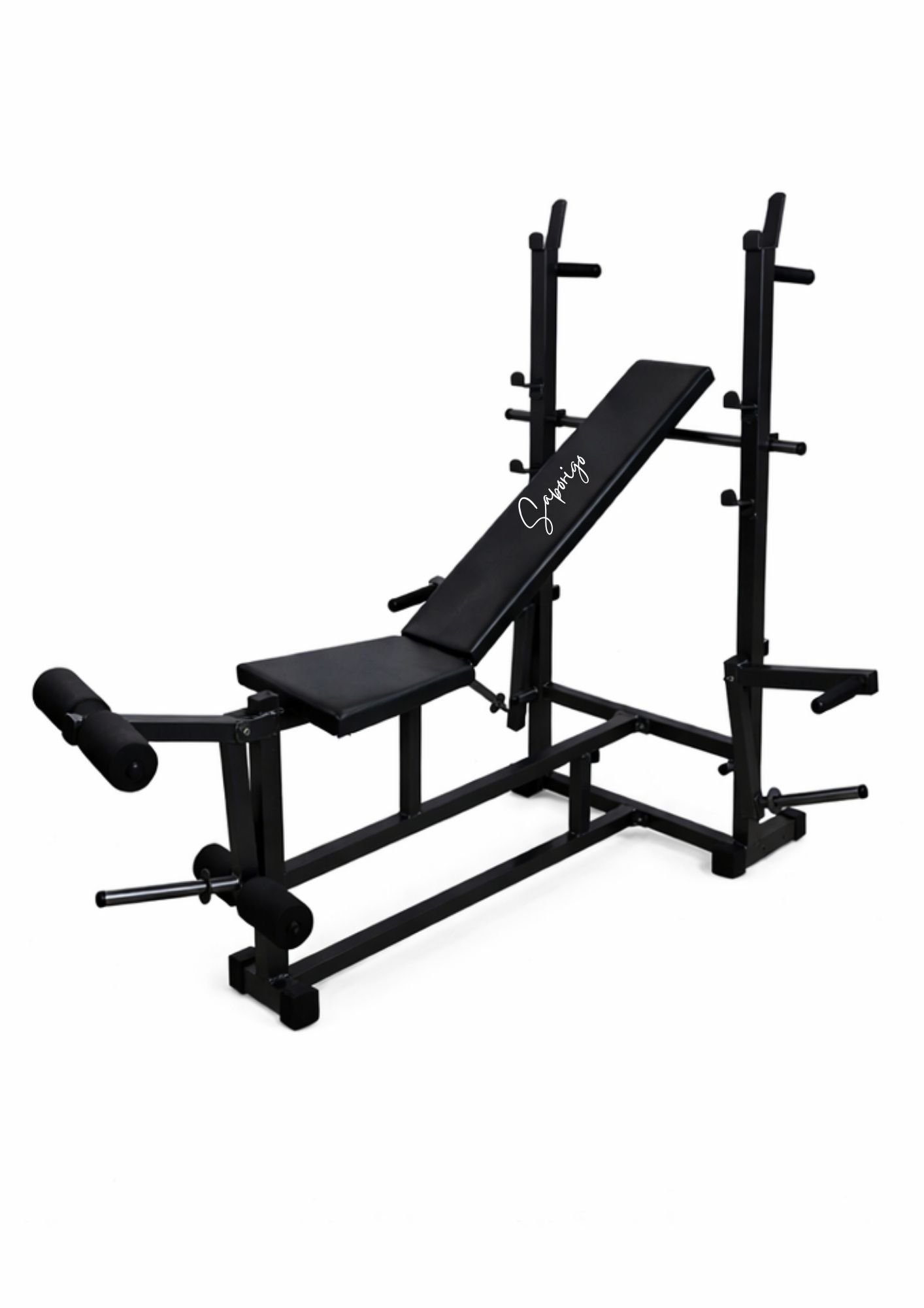 Saporigo 8-in-1 Heavy Duty Adjustable Bench with Pro-Weight & Rod Combo Complete Home Gym Setup - Image 6