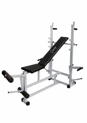 Saporigo 8-in-1 Heavy Duty Double Support Adjustable Bench – With Leg Developer & Double Support Frame