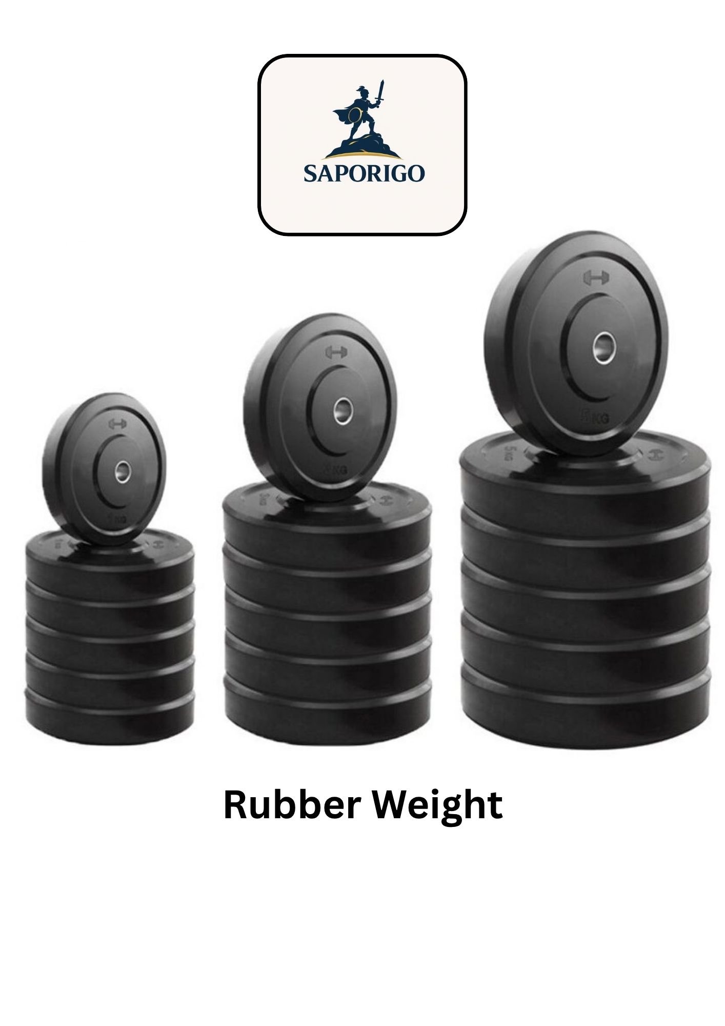 Saporigo Home Gym Set with Rubber Weight Plates & Guided Fitness System - Image 3