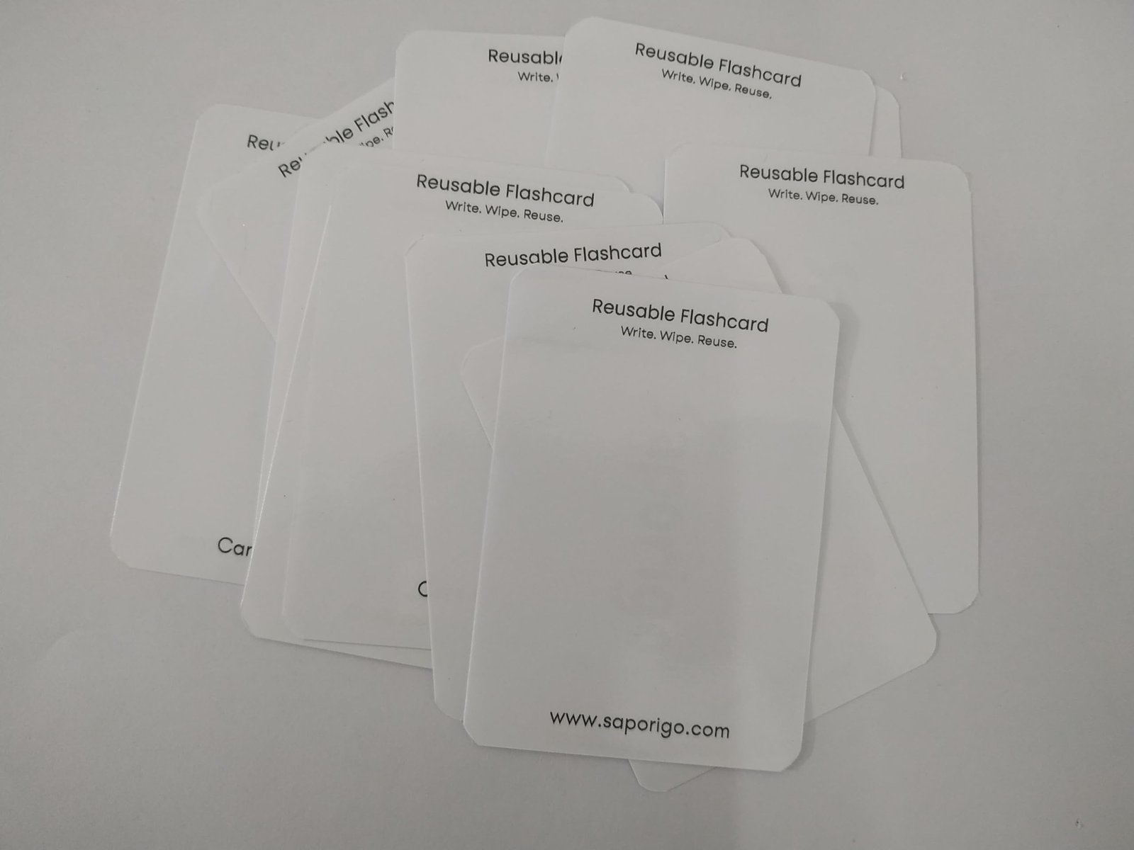 SAPORIGO Reusable Blank Flash Cards | Write & Wipe with Whiteboard Marker | 100 GSM Coated Paper - Image 9