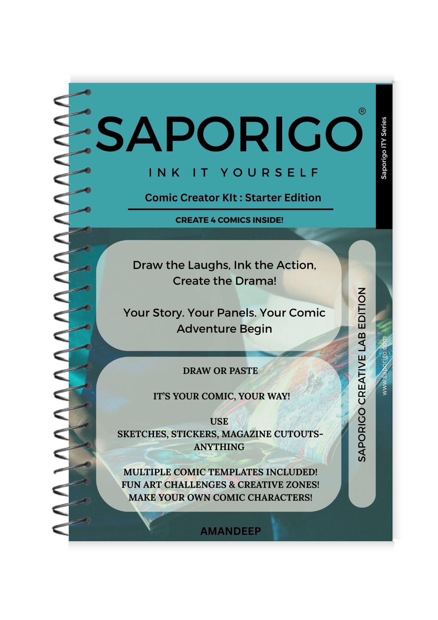 Saporigo Comic Front Cover Layout