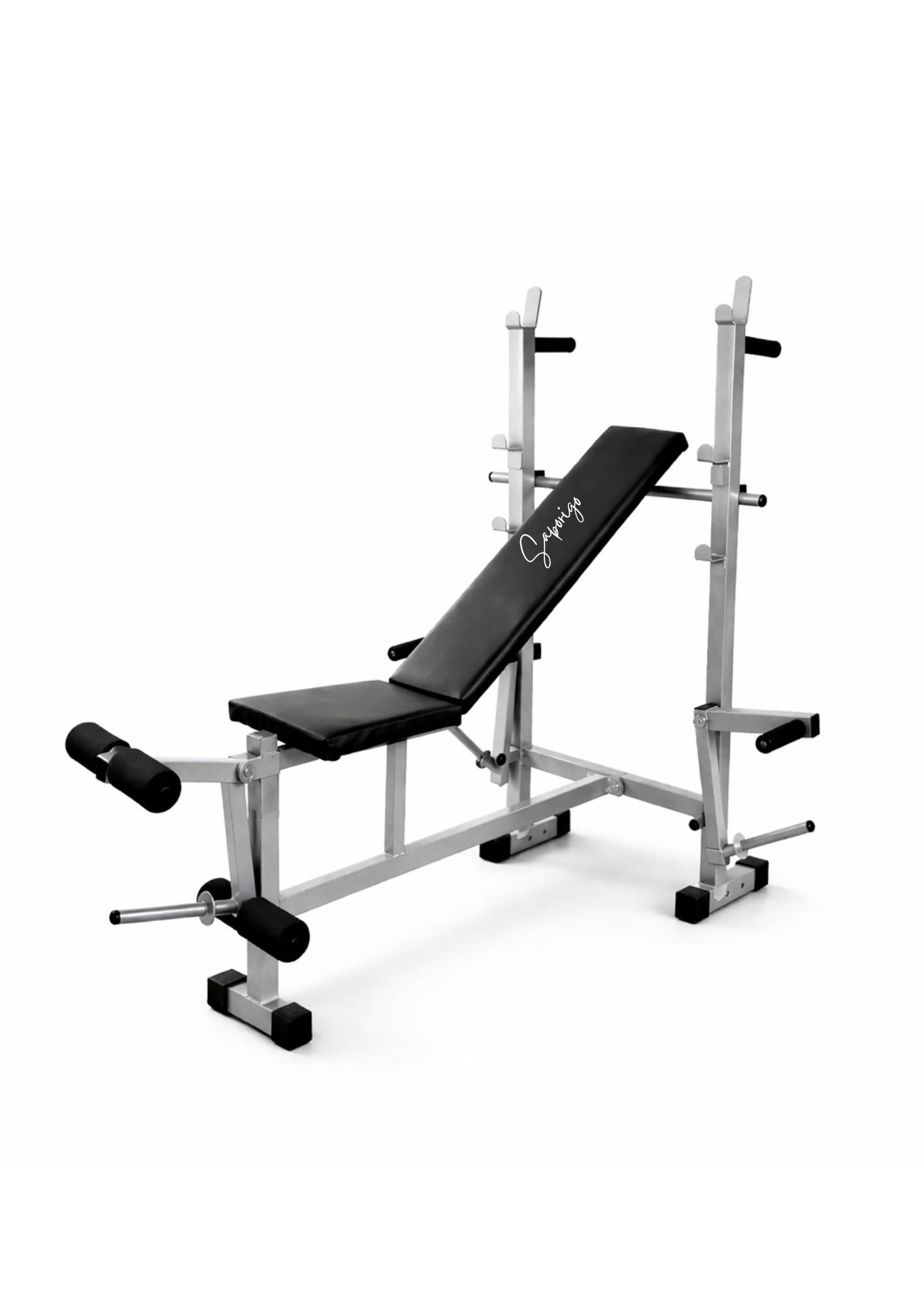 Saporigo 8-in-1 Single Support Adjustable Gym Bench with Barbell Rack & Leg Developer | 200 KG Capacity - Image 7