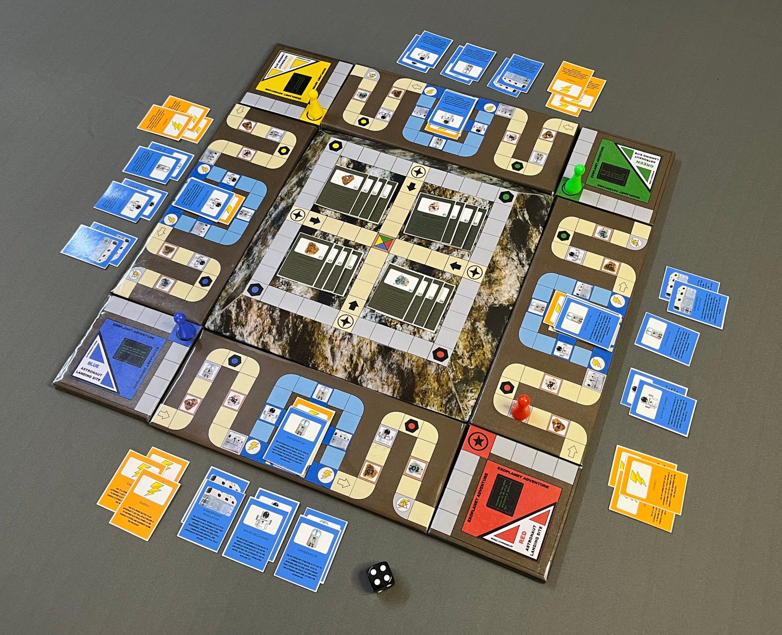Exoplanet Adventure 3D Board Game Setup