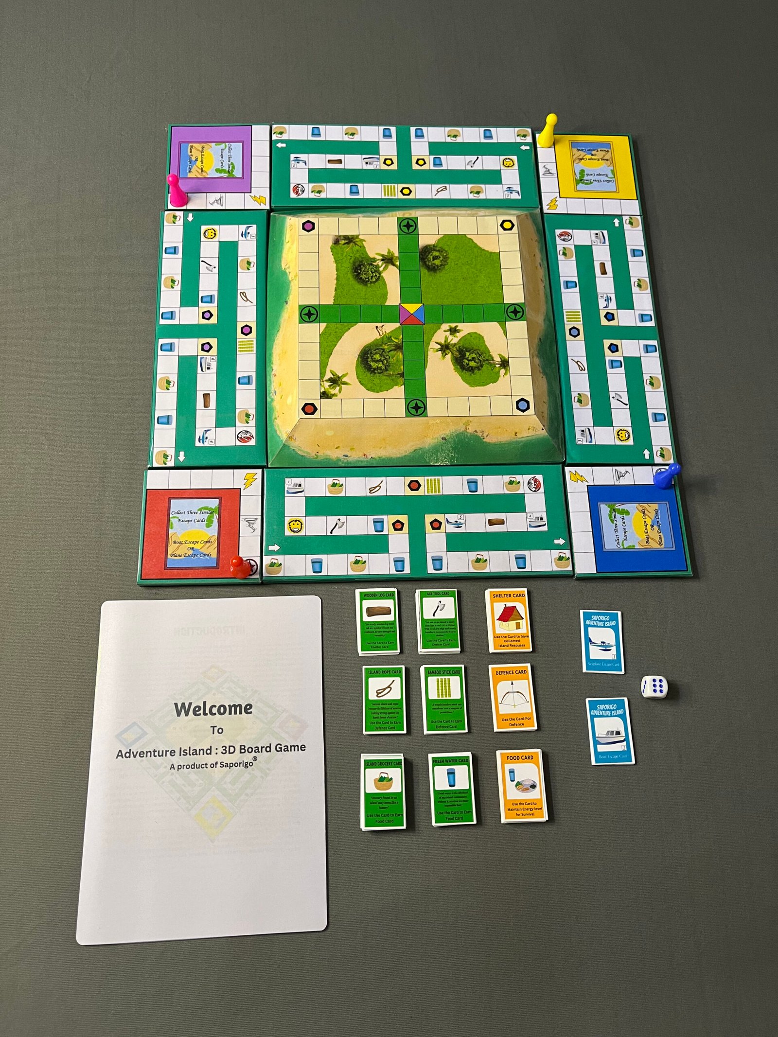 SAPORIGO Adventure Island 2026 | 3D Survival Escape Strategy Board Game | Resource Management & Crafting | 2–4 Players - Image 7