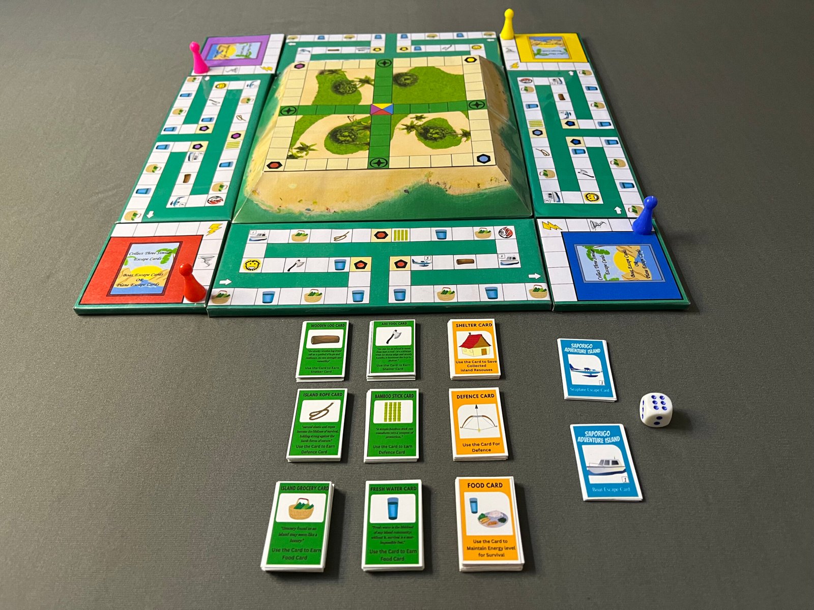 SAPORIGO Adventure Island 2026 | 3D Survival Escape Strategy Board Game | Resource Management & Crafting | 2–4 Players - Image 6