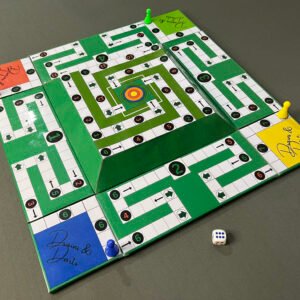 SAPORIGO Drains & Darts | 3D Dual-Path Dice Board Game | Modern Snakes & Ladders Alternative | Family Fun