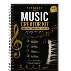 Saporigo Music Creator Kit – Professional Composition & Practice Planning Notebook