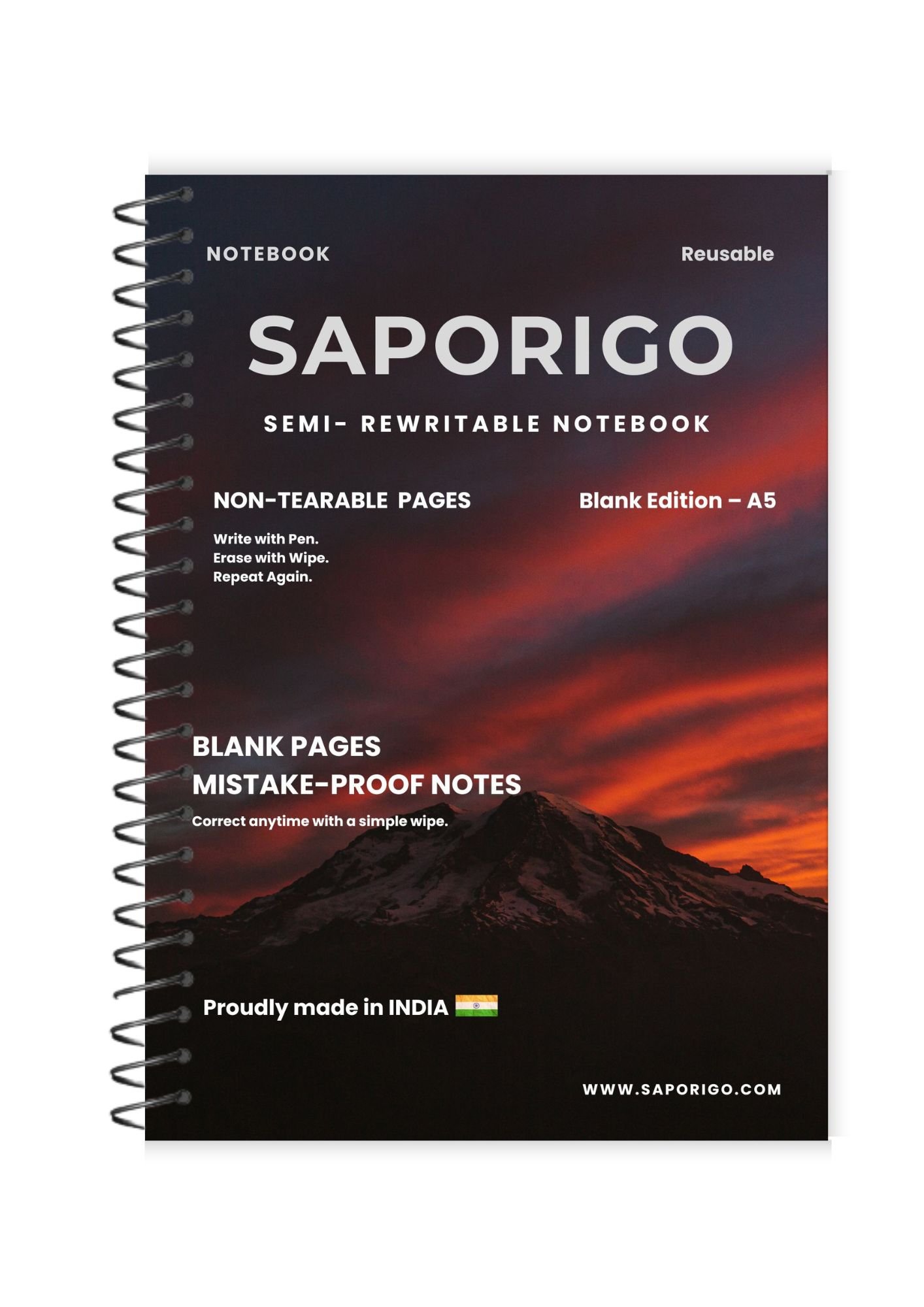 Saporigo Semi-Rewritable Journal Matte View 3