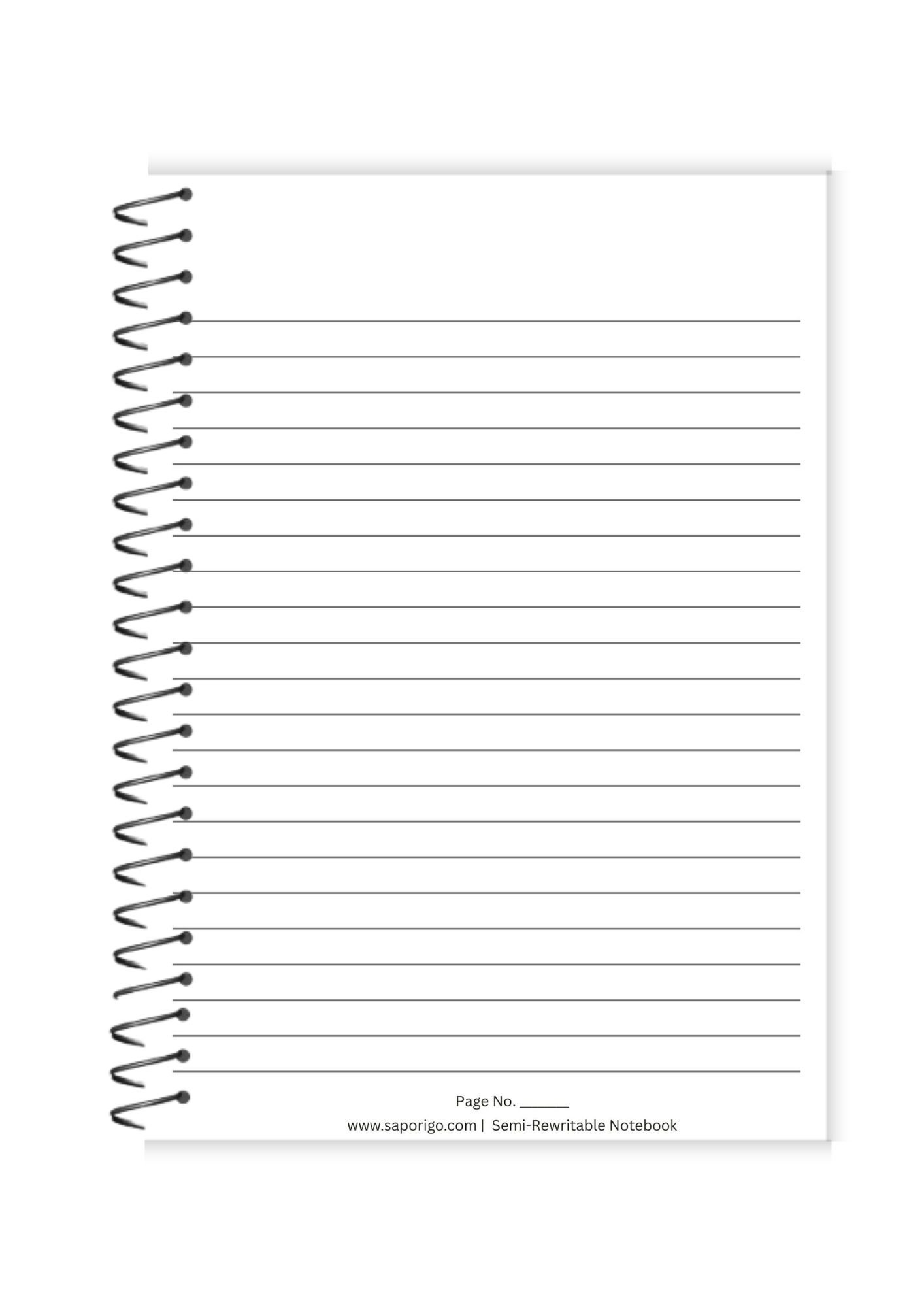 SAPORIGO Semi-Rewritable Notebook A4 (Blank Sheets) – Reusable Pages | Write with Ball Pen, Clean with Sanitizer | Paper-Based | Study, Notes & Practice Notebook - Image 7