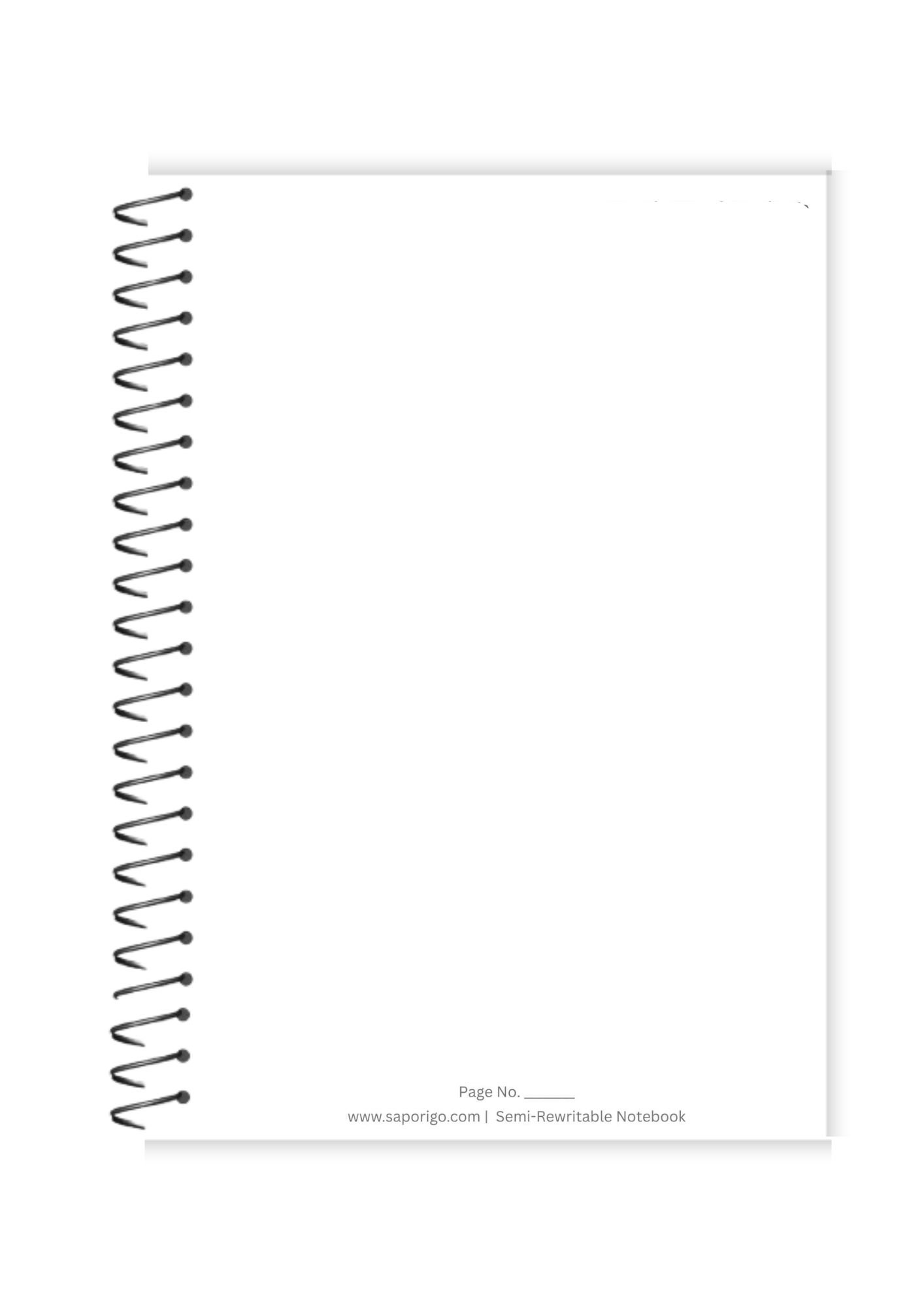 SAPORIGO Semi-Rewritable Notebook A4 (Blank Sheets) – Reusable Pages | Write with Ball Pen, Clean with Sanitizer | Paper-Based | Study, Notes & Practice Notebook - Image 8