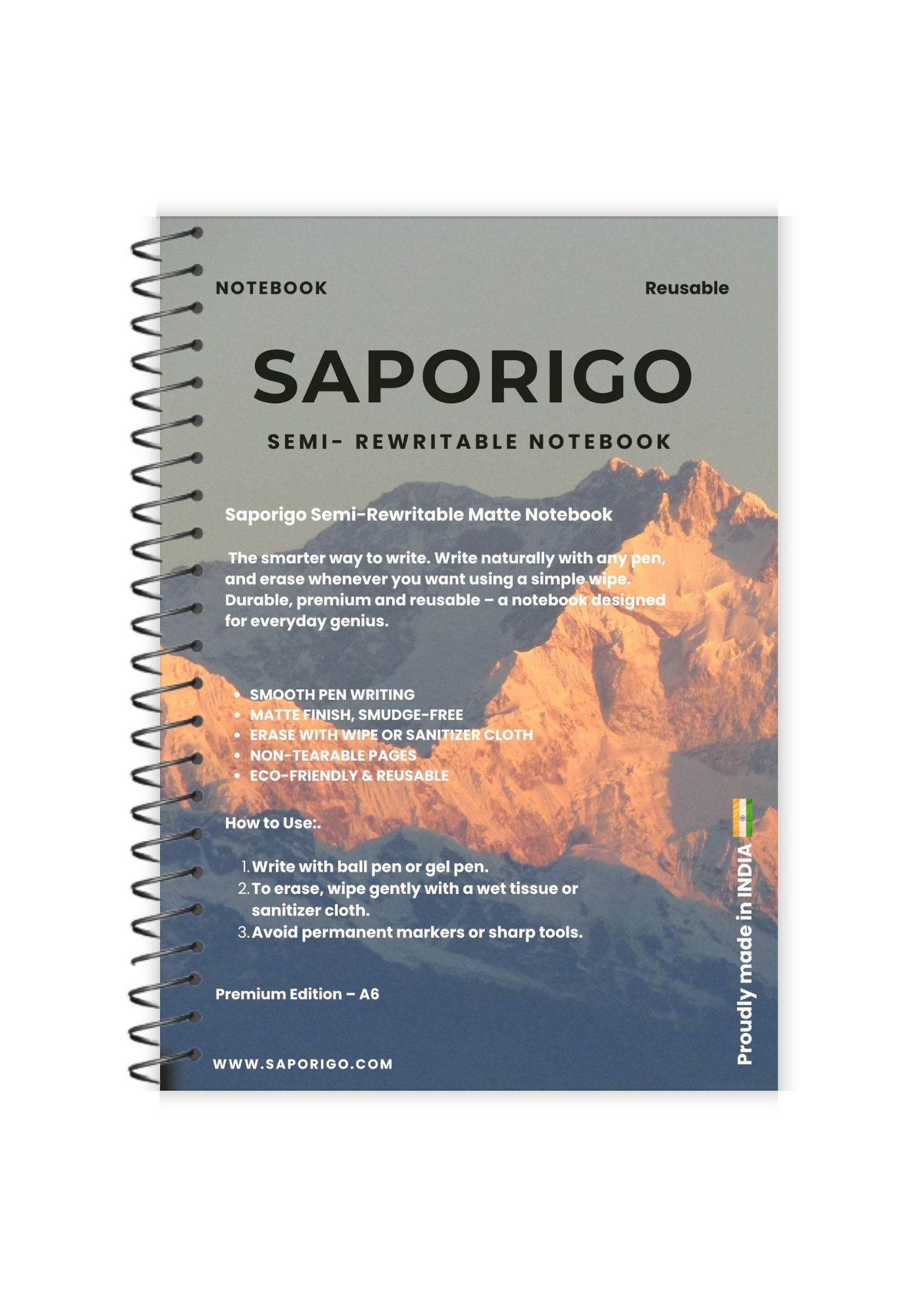 Saporigo Semi-Rewritable Journal Matte View 4